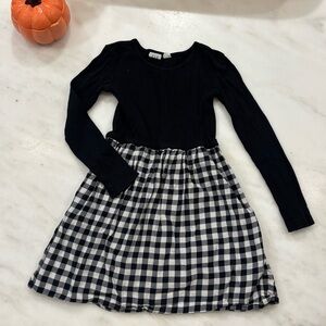 GAP Black and White Plaid Kids Dress